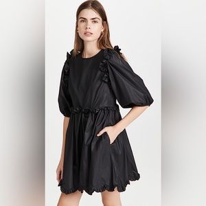En Saison Poplin Scallop Detail Mini Dress